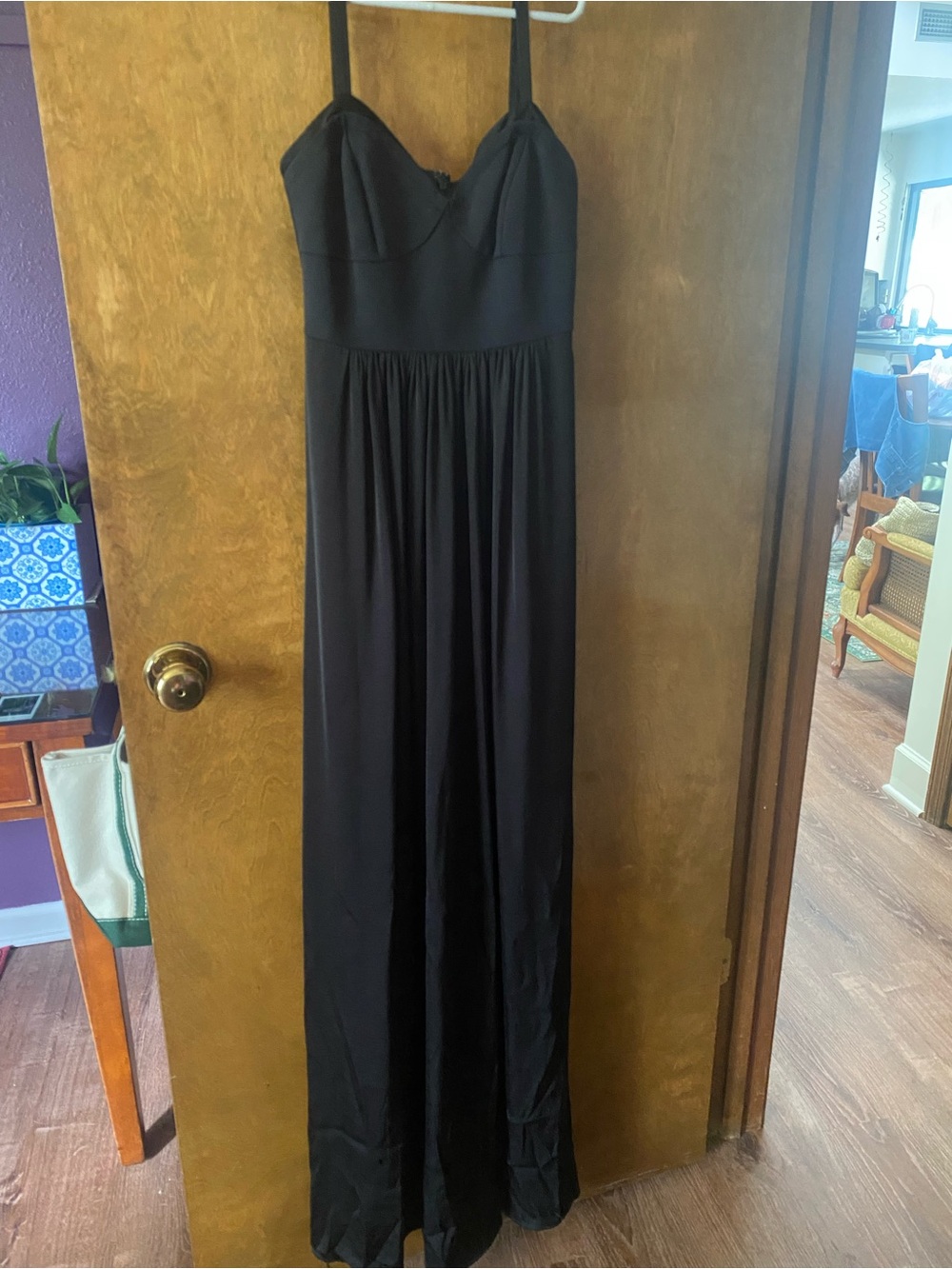 BCBGMaxAzria Black Spaghetti-Strap Maxi Dress